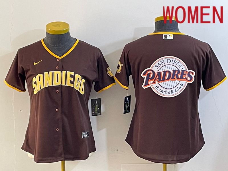 Women San Diego Padres Blank Browm Game 2024 Nike MLB Jersey style 9